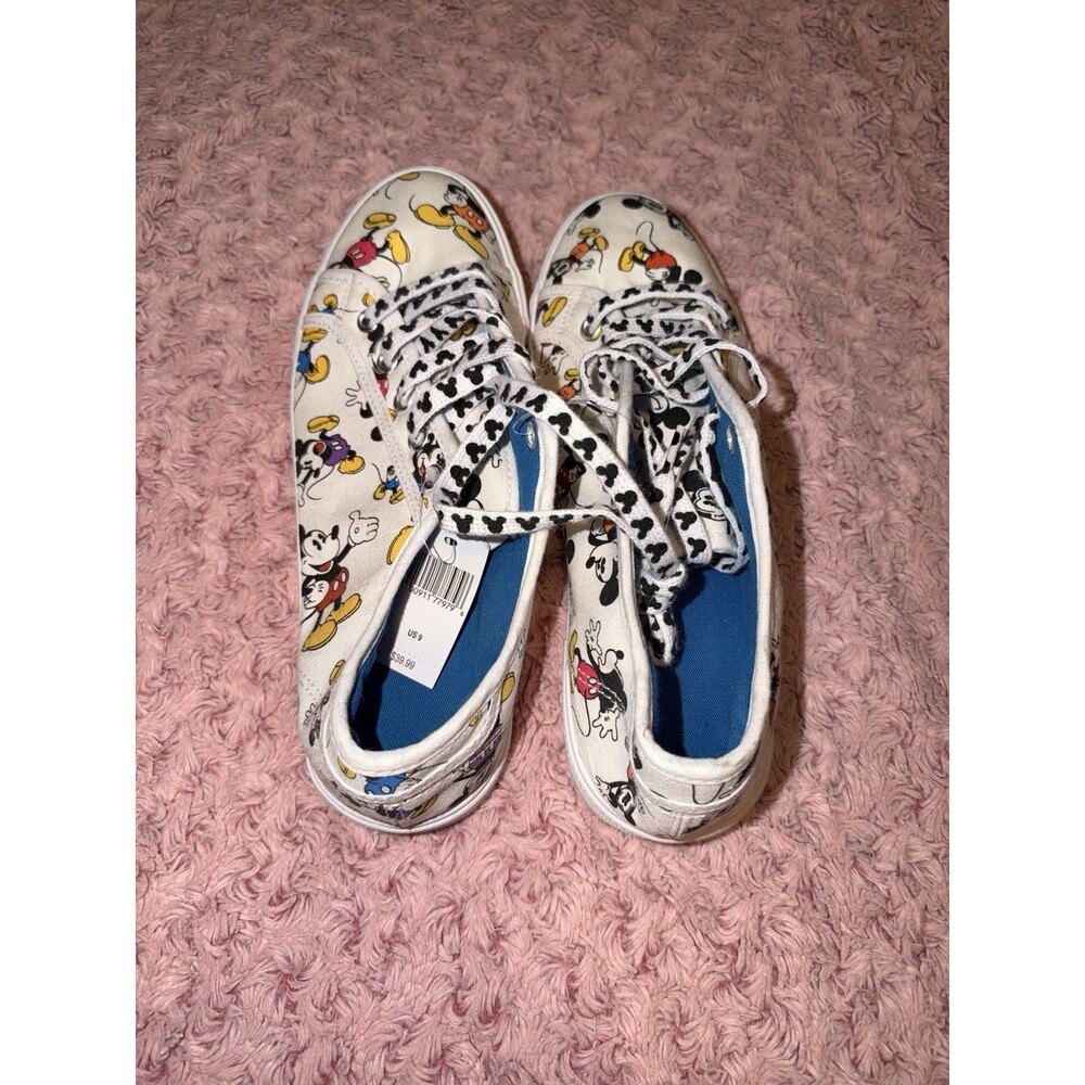 Disney Parks Canvas Shoes Sneakers Classic Mickey Mouse Print Women’s Size 9